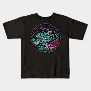 Retro Wave Noodles Kids T-Shirt